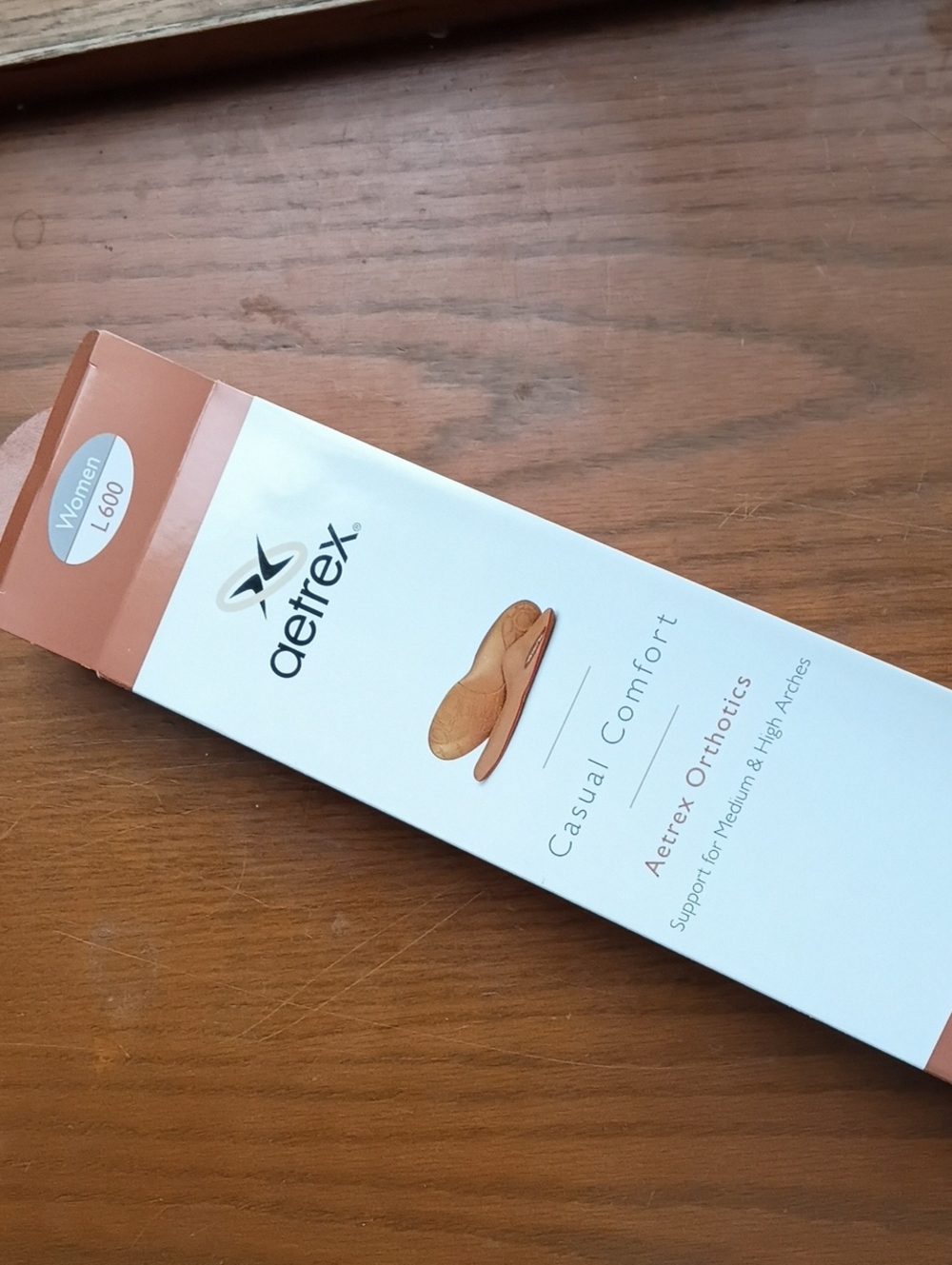 Aetrex Casual Comfort Women's Orthotic Insoles - Tan, Size 8, New in Box!